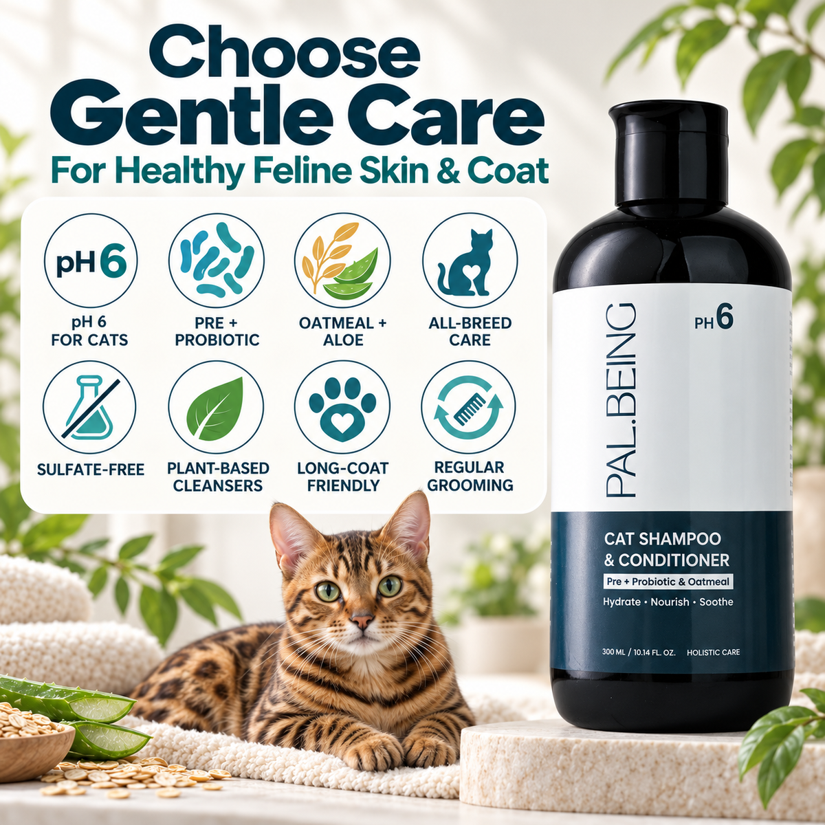 Probiotics Cat Shampoo & Conditioner | Holistic Care