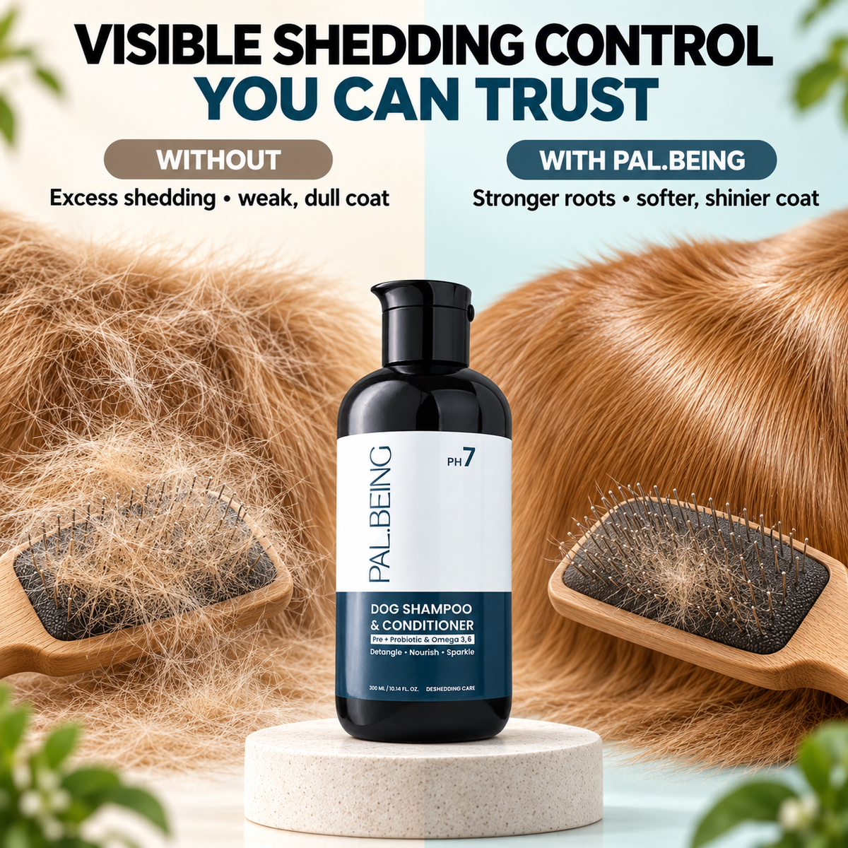 Probiotics Dog Shampoo &amp; Conditioner | De-Shedding Care