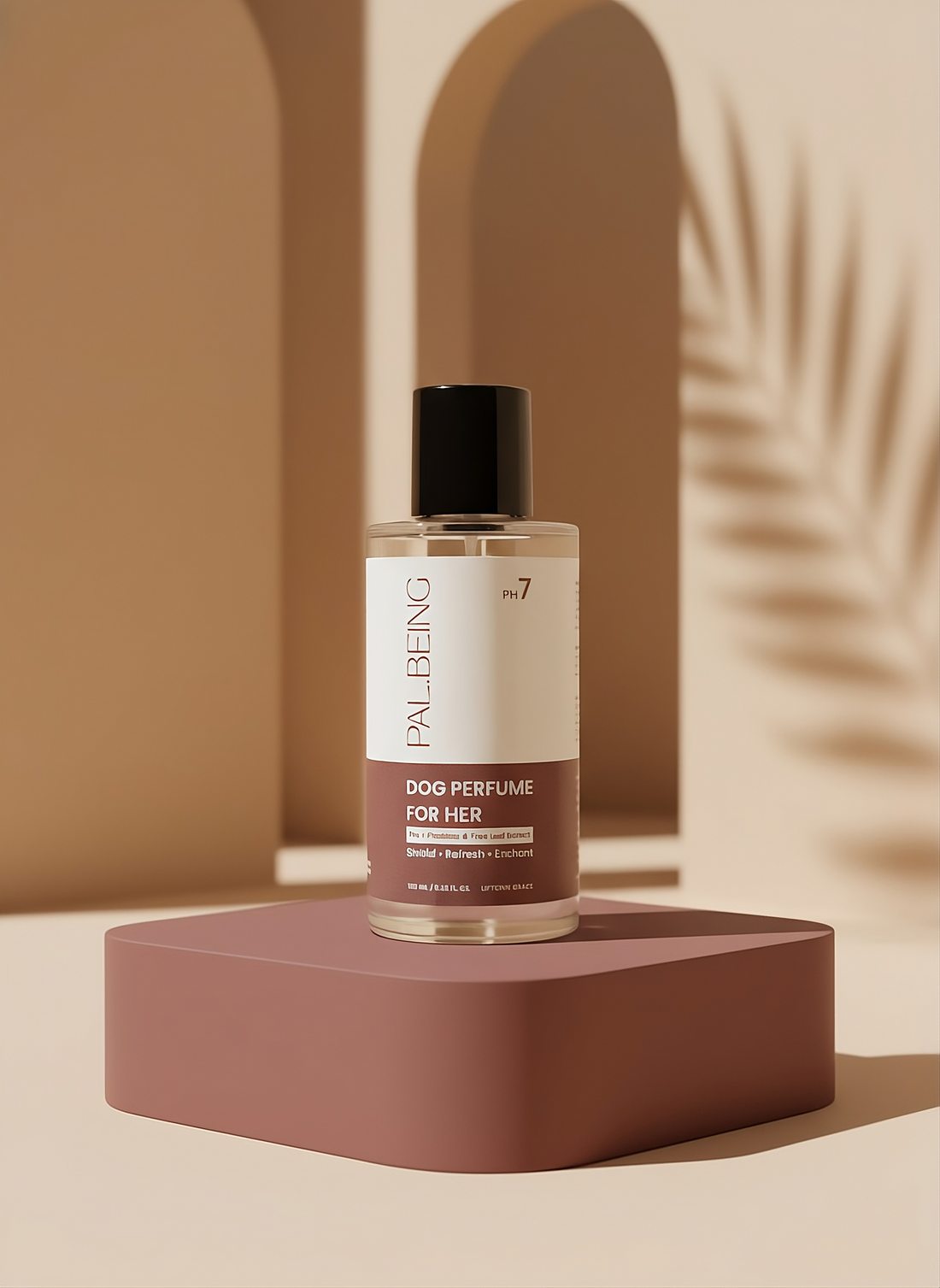 Dog perfume bottle labeled &