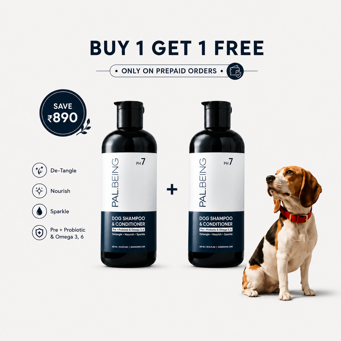 Probiotics Dog Shampoo &amp; Conditioner | De-Shedding Care